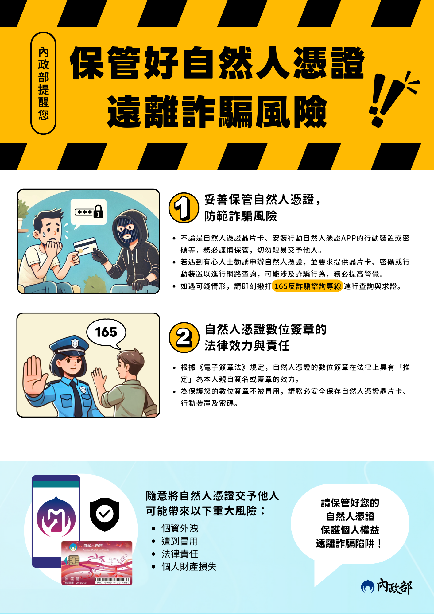 保管好自然人憑證遠離詐騙風險